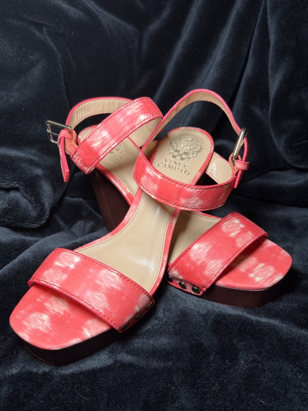 Vince Camuto Lethalia Platform Sandal Clementine Size 9 Block Heel